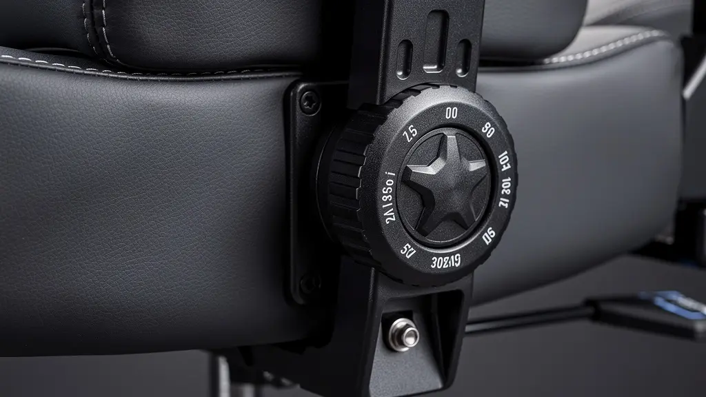 Mécanisme de réglage lombaire sur chaise gaming de qualité